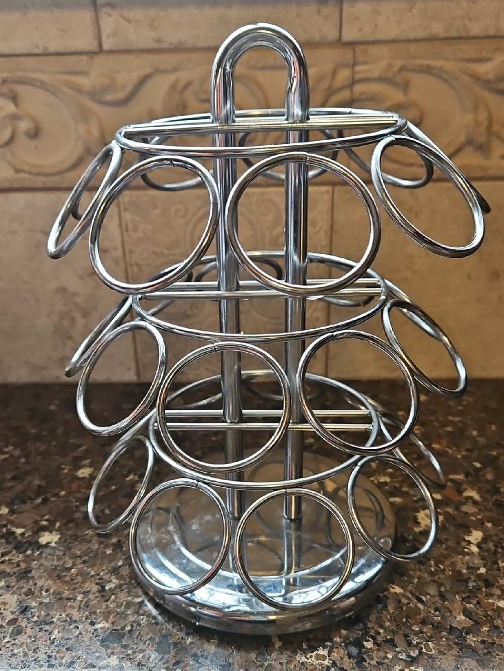 Chrome Metal Capsule Coffee Pod Holder - Silver
